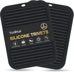 Silicone Trivet Mats, 2 Pack Hot Pads Pot Holders For Kitchen, Heat Resistant No. Fixed Price $15.48.