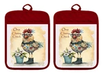Pot Holders Oven Mitts Hot Pad Linen Towel One Classy Chicken Kitchen DZ358DPH. Fixed Price $16.99.