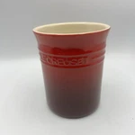 Le Creuset Utensil Crock Holder Cerise Cherry Red Ombre 6" Kitchen Stoneware. Fixed Price $22.49.