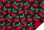 Microfiber Reversible Dish Drying MAT(14"X21") Polka Dots Cherries On Black,ritz. Fixed Price $17.99.