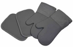 Homwe Extra Long Silicone Oven Mitts And Pot Holders 4-PIECE Set Gray Heavy Duty. Fixed Price $17.97.