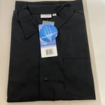 Works Unisex Cool Vent Chefs Shirt In Black Xl - Polycotton Short Sleeve. Fixed Price $22.99.