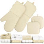 Silicone Oven Mitts Pot Holder KITCHEN-TOWELS100% Cotton Dish For. Fixed Price $53.87.