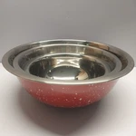 Gold Coast 3 Pc Nesting Mixing Bowl Red Speckled Stainless Steel Farmhouse. Fixed Price $34.99.