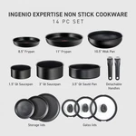 T-fal Innio Expertise Non Sti Cookware Set 14 Piece, Induct Oven. Fixed Price $259.94.