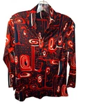 Vintage 70S Disco Abstract Gabey Ny Shirt Rn 18716 S/m Size 10 Funky. Fixed Price $49.99.