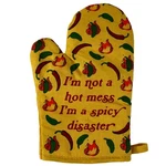 I'm Not Hot Mess Spicy Disaster Oven Mitt Funny Chili Peppers Heat. Fixed Price $9.50.