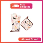 Arquiel Dogs Oven Mitts And Pot Holders Sets 2PCS, 100% Cotton Heat Resistant,. Fixed Price $14.20.