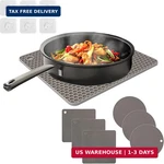 Silicone Trivet Mats, Heat Resistant Non-slip Pot Holders, Food Grade. Fixed Price $10.83.