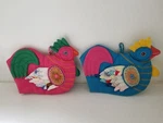Chicken Rooster Shaped Colorful Oven Mitts Set Of 2 New. Fixed Price $19.99.