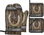 Oven Mitts And Pot Holders Sets Of 4 Rustic Farmhouse Rusty COLOR-97. Fixed Price $29.56.