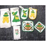 Vtg Cannon Kitchen Towel Sugar & Spice Farmer Sun Bonnet Oven Mitt Pot Holder. Fixed Price $30.20.