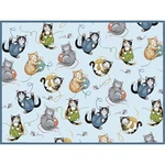 Curious Kittens Microfiber Countertop Dish Drying Mat, By Kay Dee. Fixed Price $13.95.
