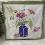 Hummingbird Flowers Herbs Spiced Hot Pad Alice's Cottage Garden Motif. Fixed Price $12.99.