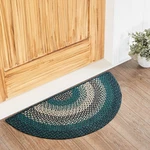 Pine Grove, Braided Jute Rug,, Half Circle Door Mat, Green, 16.5X33 Vhc Brands. Fixed Price $38.21.