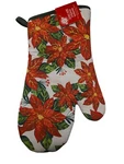 Poinsettia Oven Mitt Christmas Holiday Decor Glove, Cotton, 13 X 7 In. New. Fixed Price $7.19.