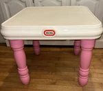 Little Tikes Victorian Country Kitchen Child Size Table Pink Removable Legs. Fixed Price $81.99.