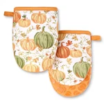 Autumn Harvest Pumpkins 5.5 In. X 8 Mini Oven Mitt Set (2-PACK). Fixed Price $17.31.