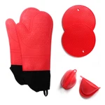 Kitchen Oven Mittens Set 6PC Silicone. Fixed Price $12.99.