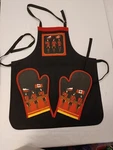 Rcmp Royal Canadian Mounted Police Apron & Oven Mitts Set Magenta Con B25. Fixed Price $21.73.