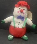 Flomo Snowman Puffalump Style Plush Red Hat Suspenders Stuffed Holiday Toy 9. Fixed Price $16.00.