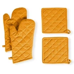 4-PIECE Mustard Yellow 100% Cotton Oven Mitts Potholders Set Heat Resistant. Fixed Price $34.59.