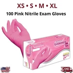 100 Pink Nitrile Exam Gloves Xs/s/m/xl Soft Fit Textured 2.8 Mil Chemo-rated. Fixed Price $31.89.
