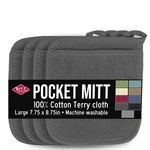 Ritz Cotton Terry Pocket Mitts Set Of 4 Heat-resistant Quilted Kitchen. Fixed Price $31.99.