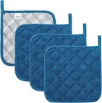 Joyhalo 4 Pot Holders For Kitchen Heat Resistant Pack, Federal Blue. Fixed Price $14.88.