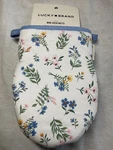 Lucky Brand Mini Oven Mitts (2) Blue Flowers Cotton Silicone Grip Nwt. Fixed Price $13.99.