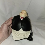 Vintage 2000S Italian French Chef Waiter Butler Wine Bottle Holder Black Suit. Fixed Price $14.39.