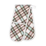 Michel Design Works Christmas Vintage Plaid Cotton Kitchen Double Oven Glove. Fixed Price $23.99.