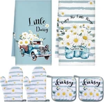 Bencailor 6 Pcs Daisy Kitchen Towels & Pot Holders Set, Farmhouse Summer Decor. Fixed Price $15.57.