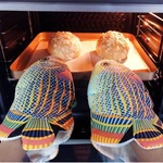 1 Pair Deep Sea Fish Oven Mitts Heat Resistant Gloves Cute Kitchen .... Fixed Price $21.34.