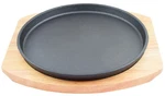 Sunrise Kitchen Supply Round Cast Iron Set With Rubber Wood Underliner (8.5). Fixed Price $37.43.