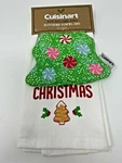 New Cuisinart Pot Holder And Kitchen Towel Set Christmas Tree Nwt. Fixed Price $14.95.