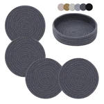 Coga Trivets For Dishes, Pots And Pans, 7 Inch Hot Pads (4 Pcs) With Storage Bas. Fixed Price $24.35.
