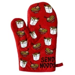 Send Noods Oven Mitt Funny Noodles Ramen Lo Mein Graphic Novelty Chef Kitchen. Fixed Price $14.99.