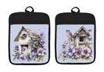 Pot Holders Oven Mitts Hot Pads Birdhouse Flower Kitchen DBLDZ041-042. Fixed Price $16.99.