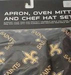 New Orleans Saints Popular Design Apron/oven Mitt/chef Hat Set Represent. Fixed Price $35.00.
