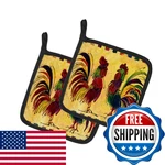 Caroline's Treasures Carolines 8062PTHD Bird - Rooster Pair Of Pot. Fixed Price $39.19.