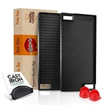 Nutrichef NCCIRG5 18" Cast Iron Reversible Grill Plate W/ Silicone Oven Mitt. Fixed Price $53.99.