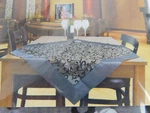 Momentum Brands Table Runner Black & Gray Scrolling Sparkling Sheer 33 X. Fixed Price $9.99.