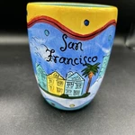 San Francisco City Skyline Hand Painted Coffee Mug Tea Cup Golden Gate. Fixed Price $7.98.