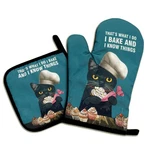 That's What Do Bake And Know Thingsfunny Oven Mitts Pot Holders Set.... Fixed Price $21.83.