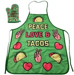 Peace Love Tacos Funny Graphic Novelty Kitchen Accessories. Fixed Price $16.70.