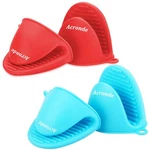 Acronde 2 Pairs Mini Oven Gloves Silicone Heat Resistant Cooking Red And Blue. Fixed Price $13.24.