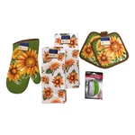 Sunflower Kitchen Set - Towel Pot Holder Oven Mitt Veggie Brush Farmhouse Decor. Fixed Price $24.95.