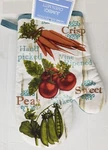 Printed Kitchen Oven Mitt (11") Hand Picked Vegetables,tomatoes,peas,carrots,am. Fixed Price $8.99.
