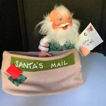 Annalee Holiday Figurine Xmas Santa Mail 1991 Post Office Letter Carrier Doll.. Fixed Price $45.00.